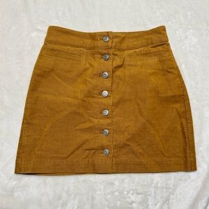 Aritzia / Wilfred - Mustard Corduroy Skirt